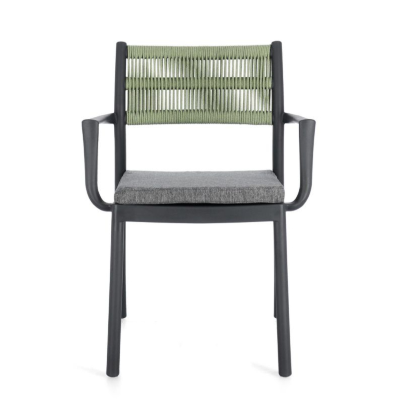 SEDIA C-BR C-C ALVIN ANTRACITE/VERDE