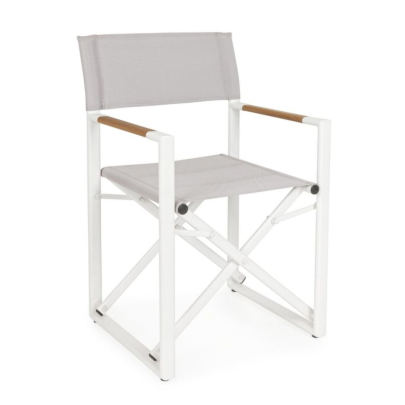 SEDIA REGISTA IN ALLUMINIO PIEGHEVOLE BIANCO YK11 - LAGUN