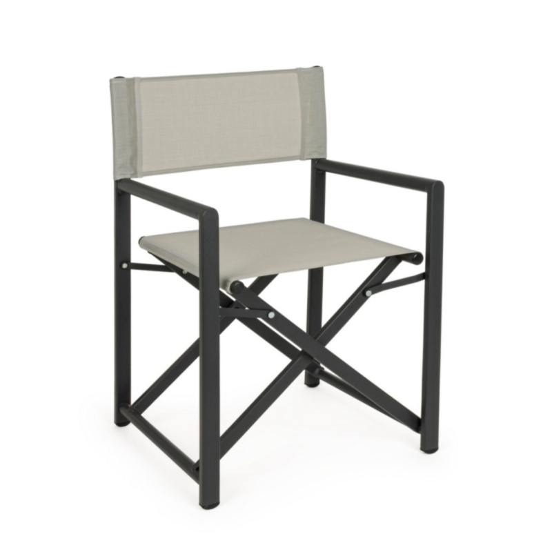 TAYLOR DARK GREY/BONE DIRECTOR CHAIR