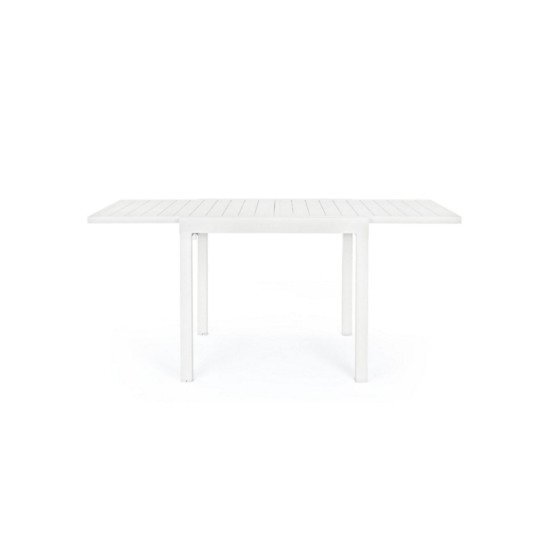 TAVOLO IN ALLUMINIO 83/166X80 BIANCO YK11 - PELAGIUS