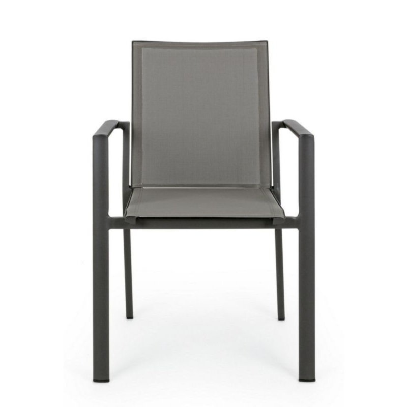 SEDIA IN ALLUMINIO IMPILABILE ANTRACITE CX23 - KONNOR