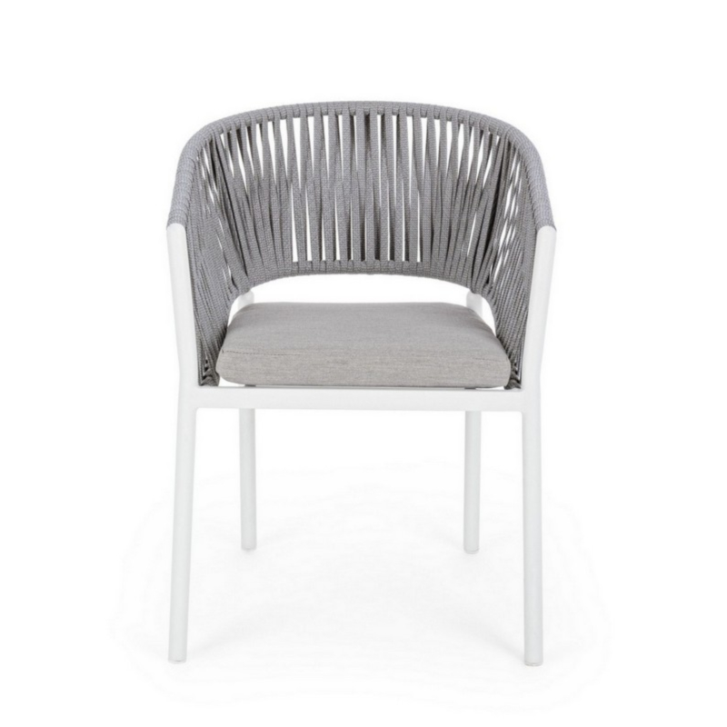 FLORENCIA WHITE WG20 CHAIR W-ARMR W-CUSH