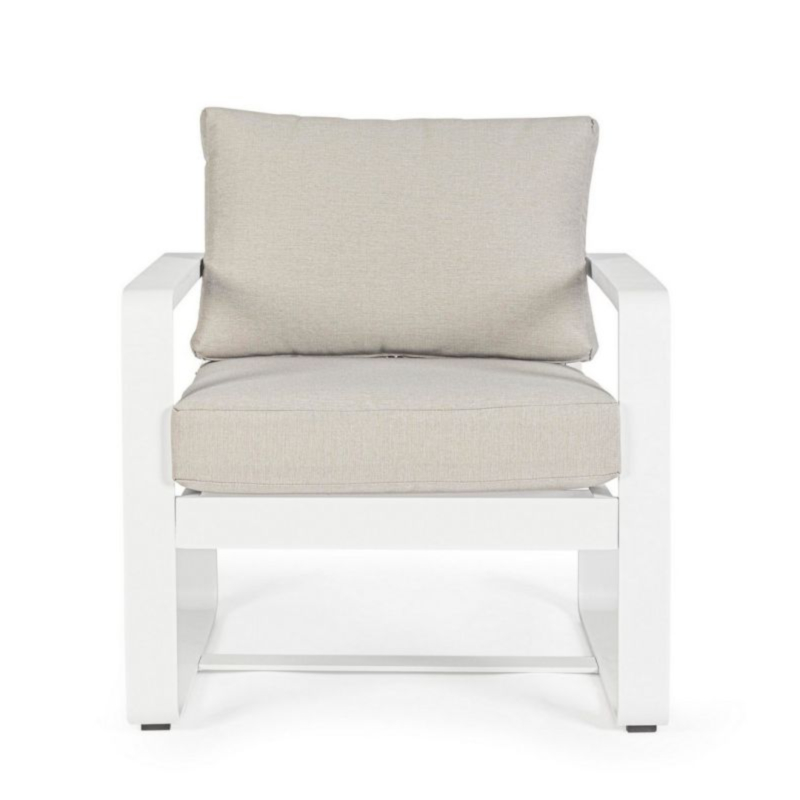 POLTRONA IN ALLUMINIO BIANCO YK11 - MERRIGAN