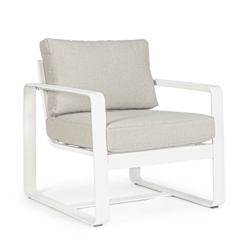 POLTRONA IN ALLUMINIO BIANCO YK11 - MERRIGAN