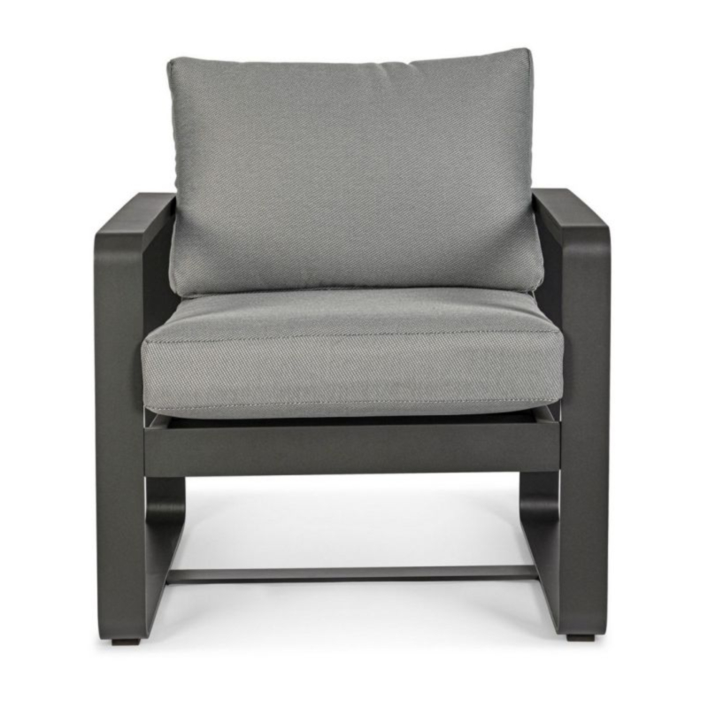 POLTRONA IN ALLUMINIO ANTRACITE YK13 - MERRIGAN