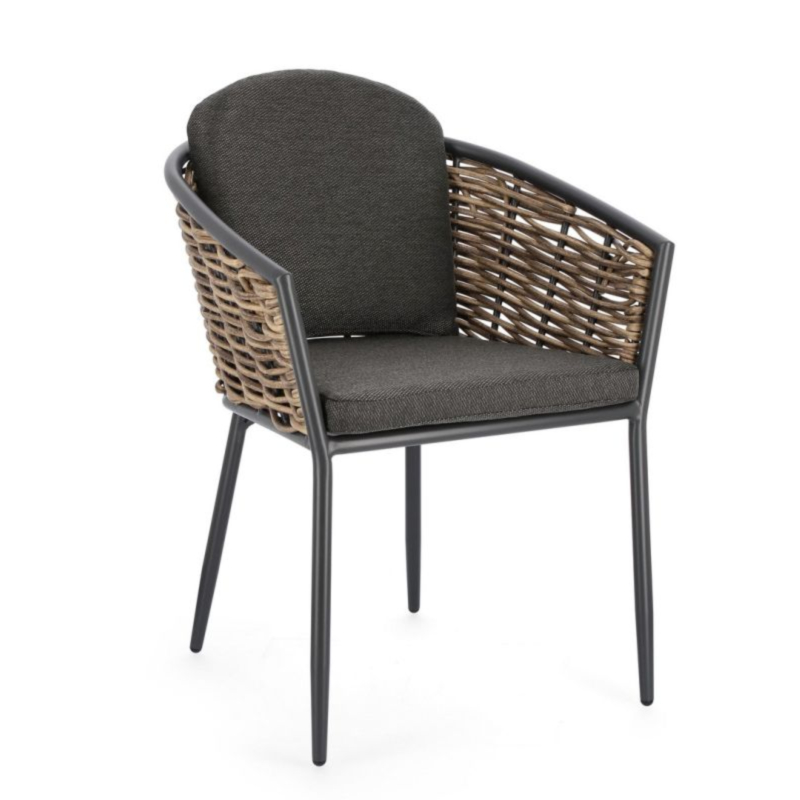 SEDIA CON CUSCINO ANTRACITE YK13 - MARIBELA