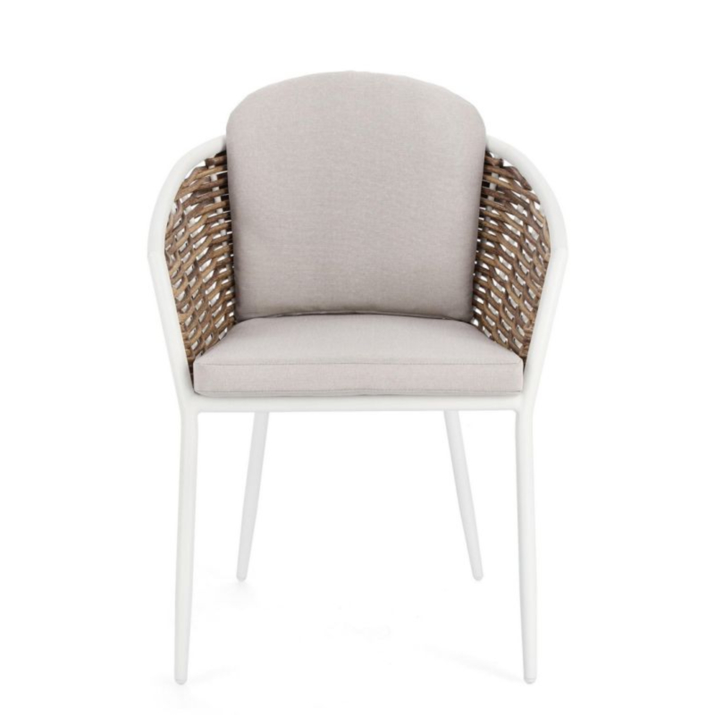 SEDIA CON CUSCINO BIANCO YK11 - MARIBELA