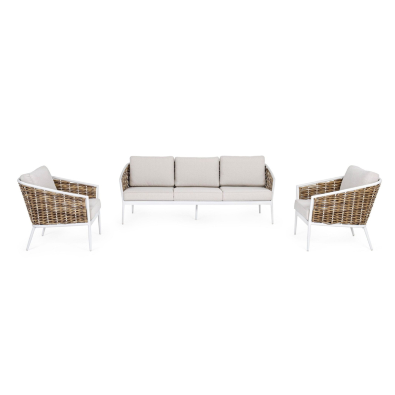 SALOTTO IN FIBRA SINTETICA BIANCO YK11 - MARIBELA