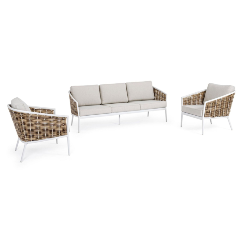 SALOTTO IN FIBRA SINTETICA BIANCO YK11 - MARIBELA