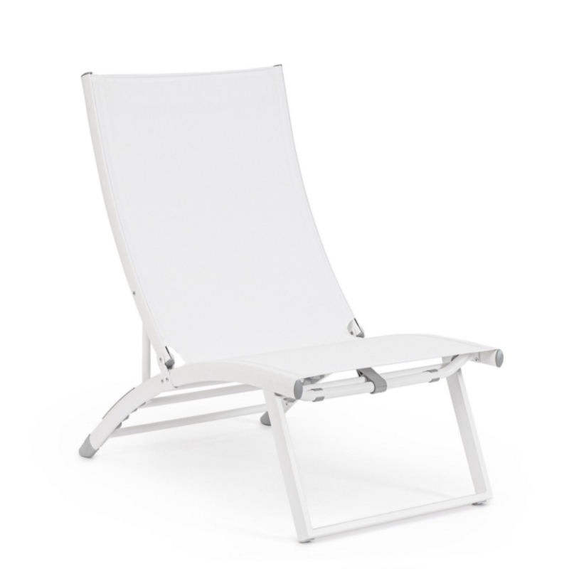 FAUTEUIL LOUNGE INCLINABLE TAYLOR BLANC