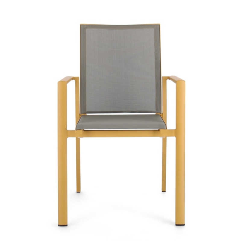 SEDIA IN ALLUMINIO SENAPE - KONNOR