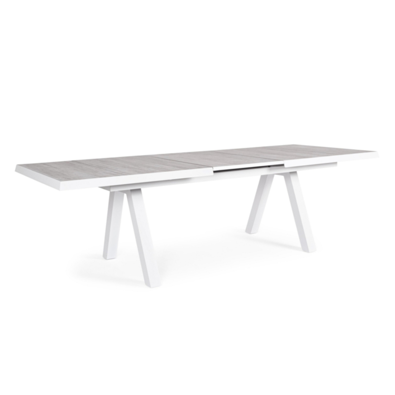 TAVOLO IN ALLUMINIO 205-265X103 BIANCO JX11 - KRION
