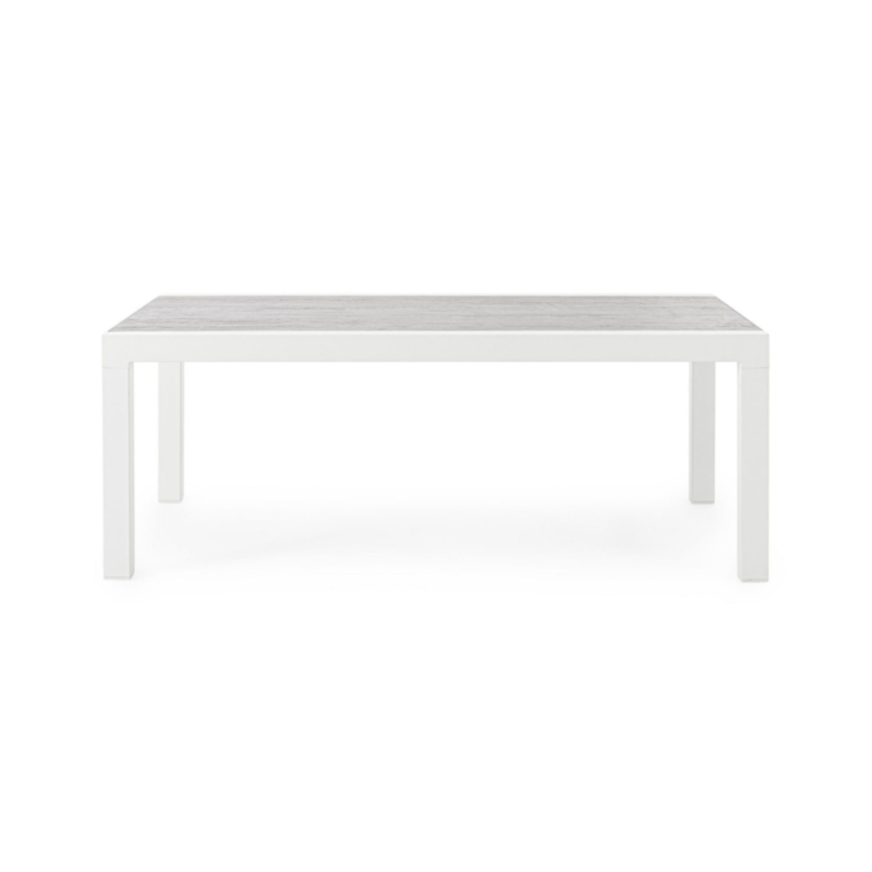 TAVOLINO IN ALLUMINIO BIANCO JX11 - KLEDI
