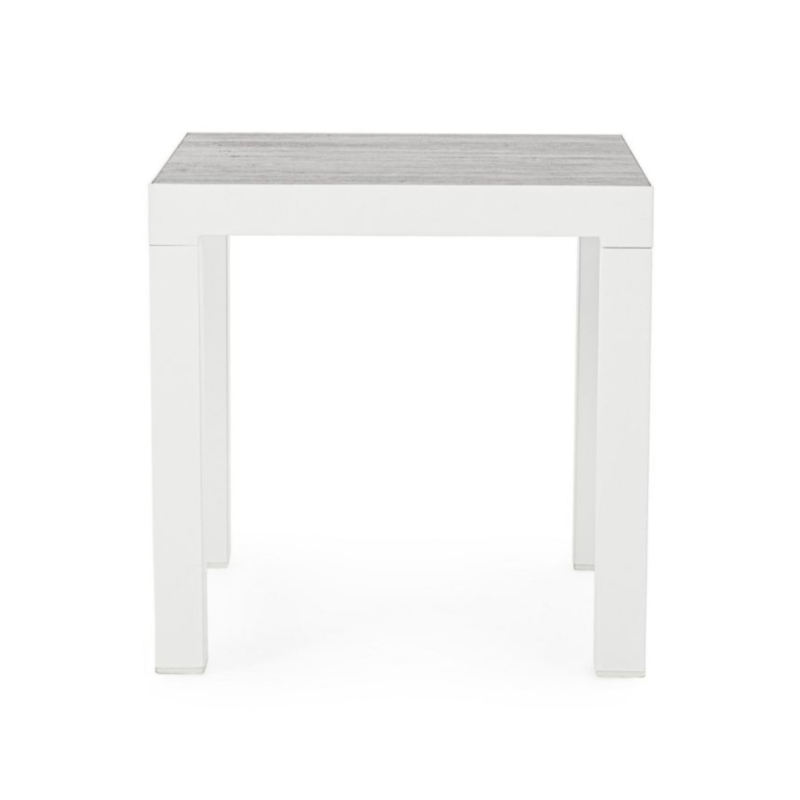 TAVOLINO IN ALLUMINIO BIANCO JX11 - KLEDI