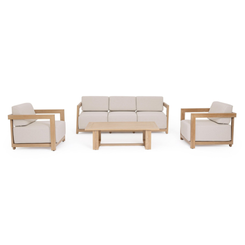 SET4 SALOTTO IN ALLUMINIO NATURALE- THESEUS