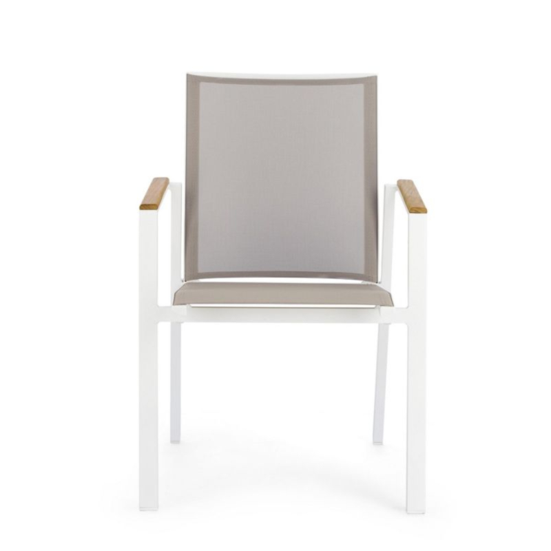 SEDIA IN ALLUMINIO BIANCO GK50 - CAMERON