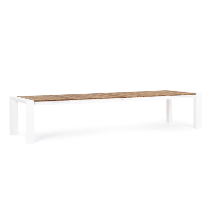TAVOLO IN ALLUMINIO 253/319/384X110 BIANCO GK50 - CAMERON