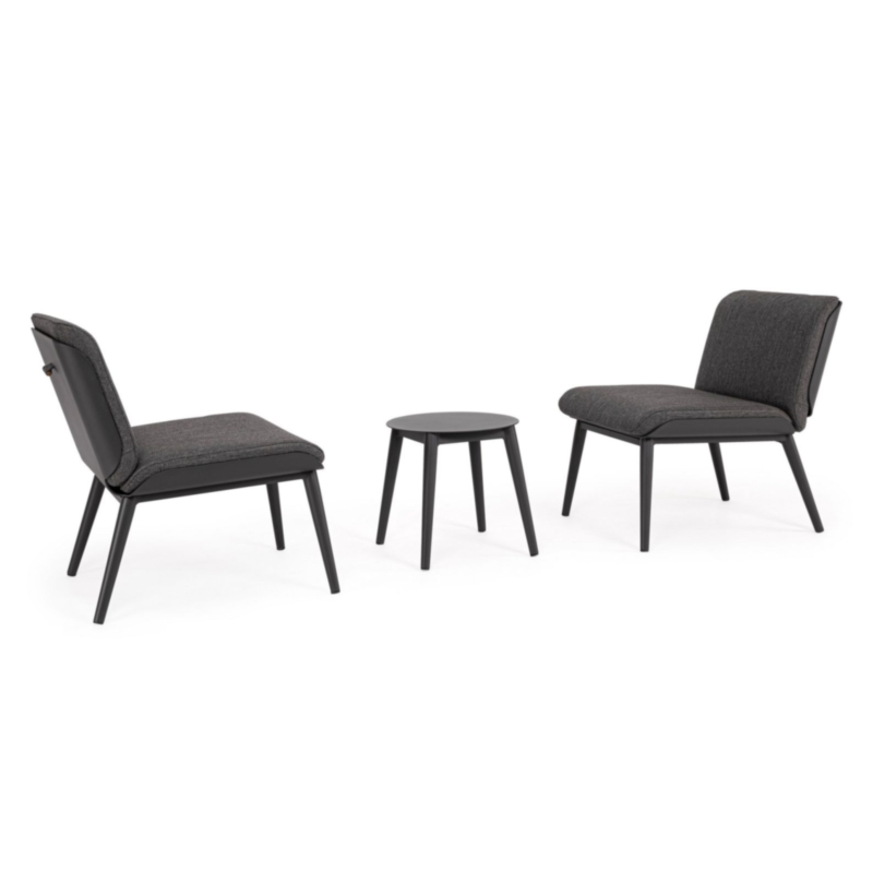 SALOTTO IN ALLUMINIO ANTRACITE WG21 - ISABELA