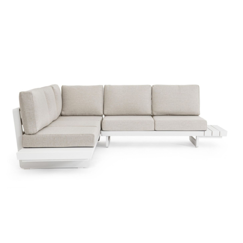 SALOTTO ANGOLARE IN ALLUMINIO BIANCO WG20 - INFINITY
