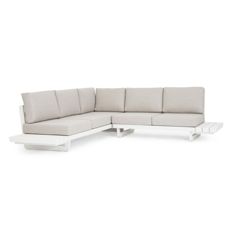 SALOTTO ANGOLARE IN ALLUMINIO BIANCO WG20 - INFINITY