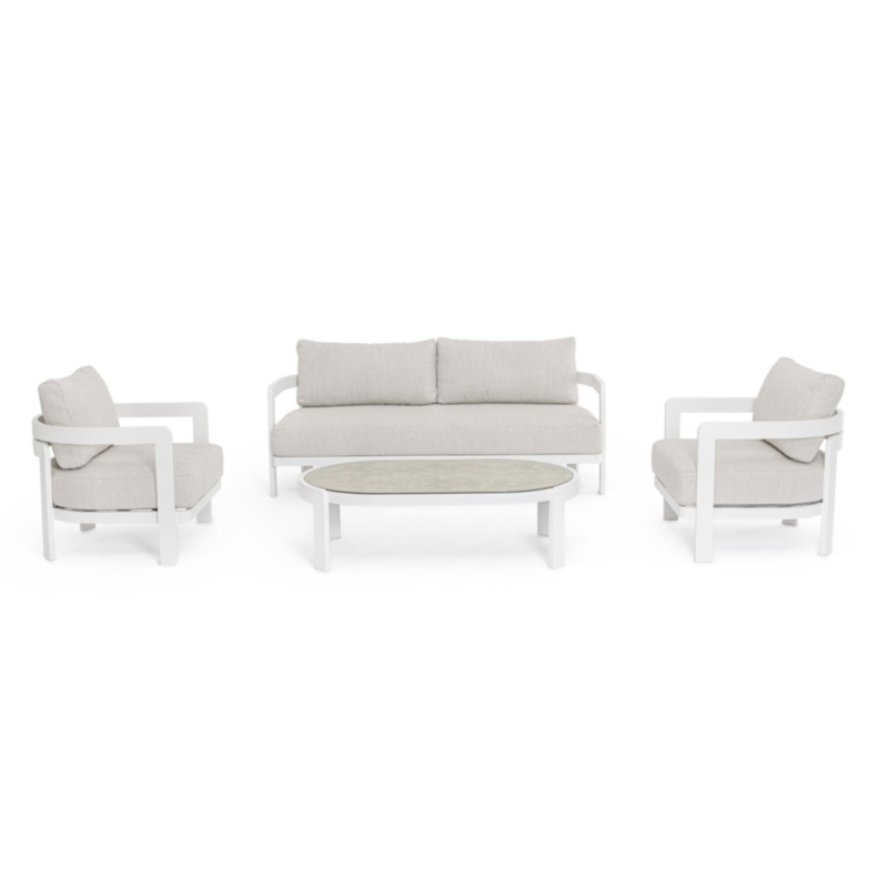 SET4 SALOTTO IN CORDA PER ESTERNO BIANCO WG20 - PRESLEY