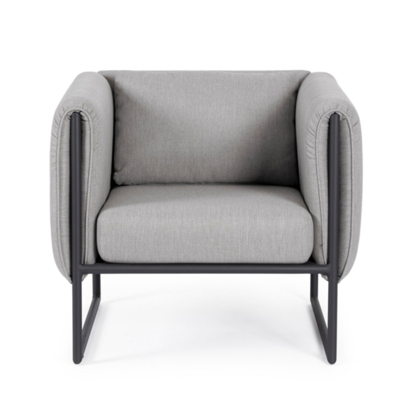 POLTRONA IN ALLUMINIO GRAPHITE - PIXEL
