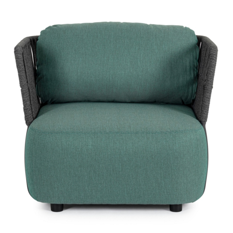POLTRONA IN ALLUMINIO ANTRACITE - PALMER