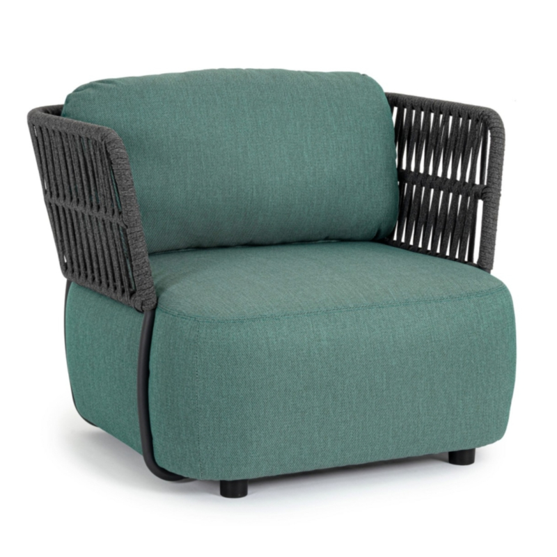 POLTRONA IN ALLUMINIO ANTRACITE - PALMER