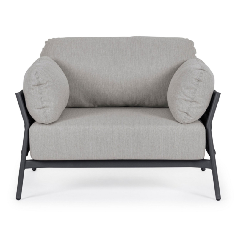 POLTRONA IN ALLUMINIO ANTRACITE QS22/GRAPHITE- PARDIS