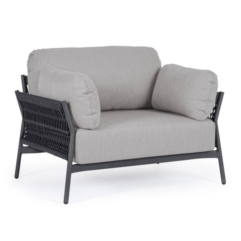 POLTRONA IN ALLUMINIO ANTRACITE QS22/GRAPHITE- PARDIS