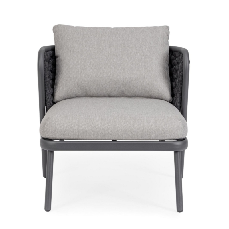 HARLOW CHARC QS22/GRAPHITE ARMCHAIR W-CU