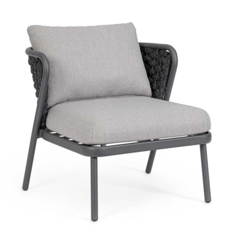 HARLOW CHARC QS22/GRAPHITE ARMCHAIR W-CU