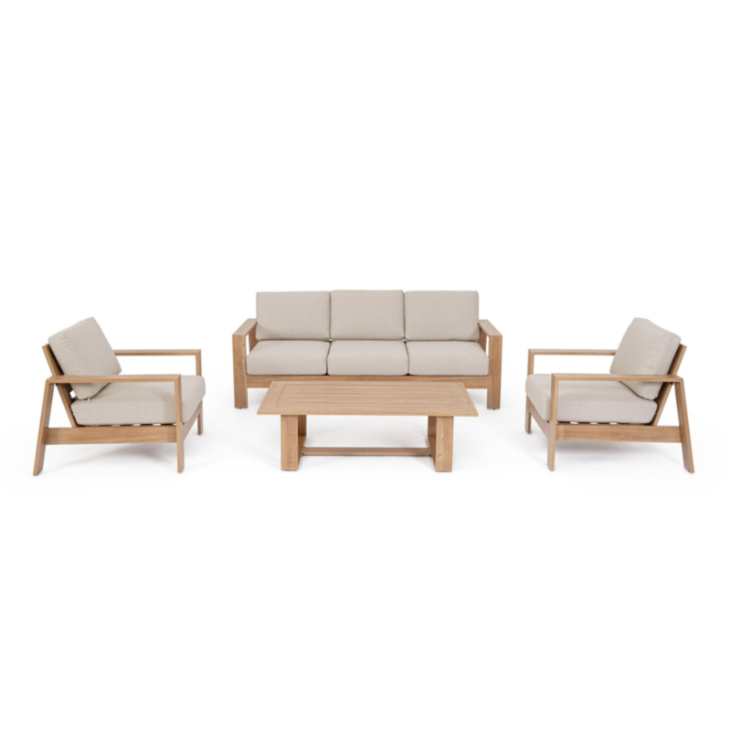 SET4 SALOTTO IN ALLUMINIO NATURALE- BALTIC