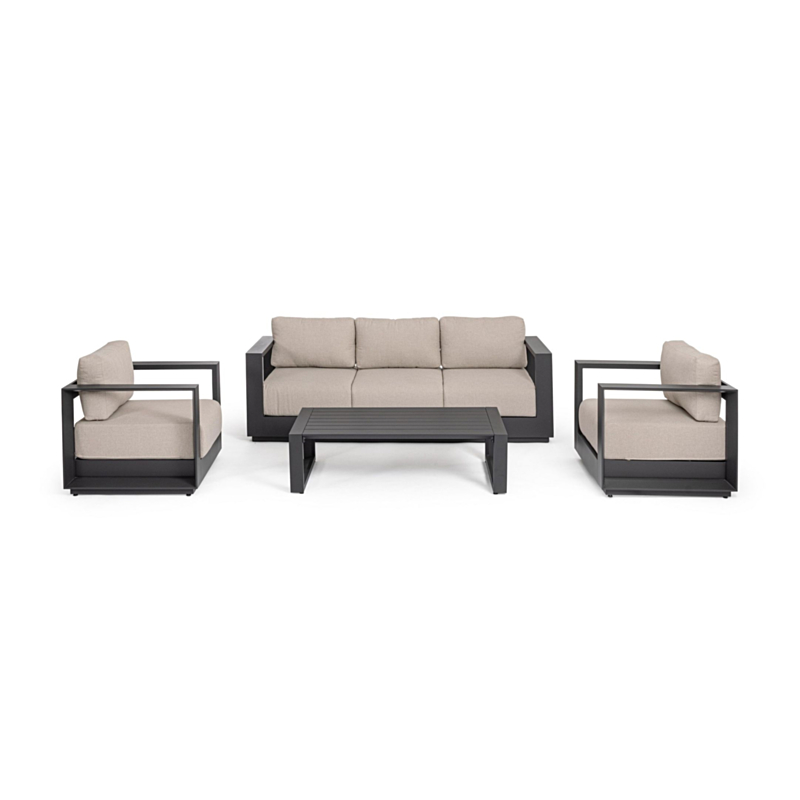 SET4 SALOTTO C-C MOSES ANTRACITE YK13