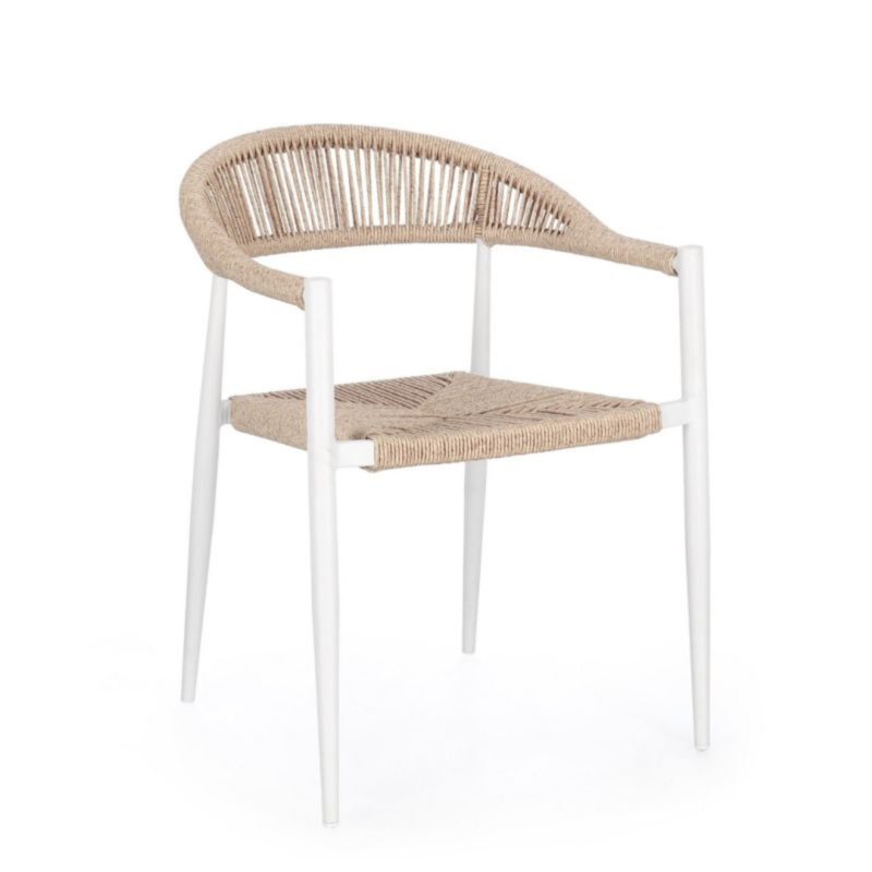 SEDIA C-BR JANDIA BIANCO/BEIGE