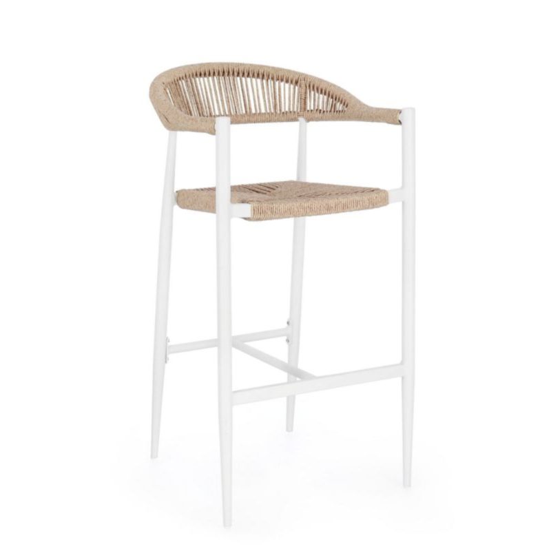 SGABELLO BAR JANDIA BIANCO/BEIGE