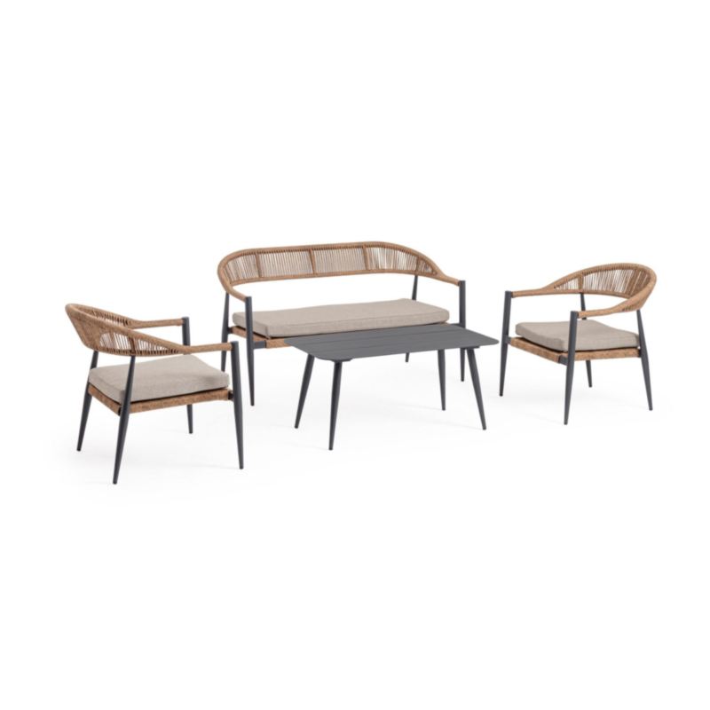 SET4 SALOTTO C-C JANDIA ANTRACIT/NATURAL