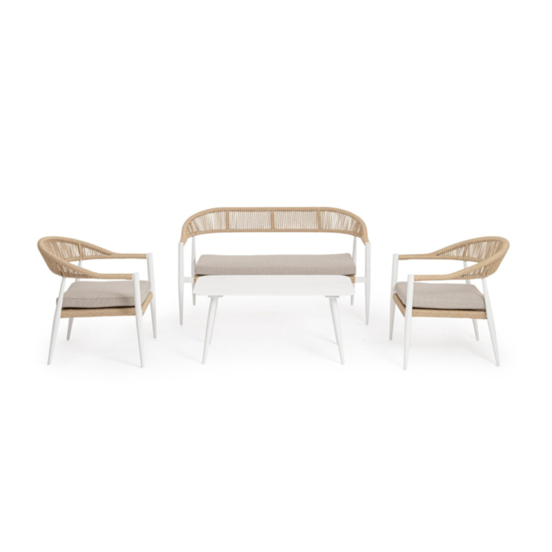 SET4 SALOTTO C-C JANDIA BIANCO/BEIGE