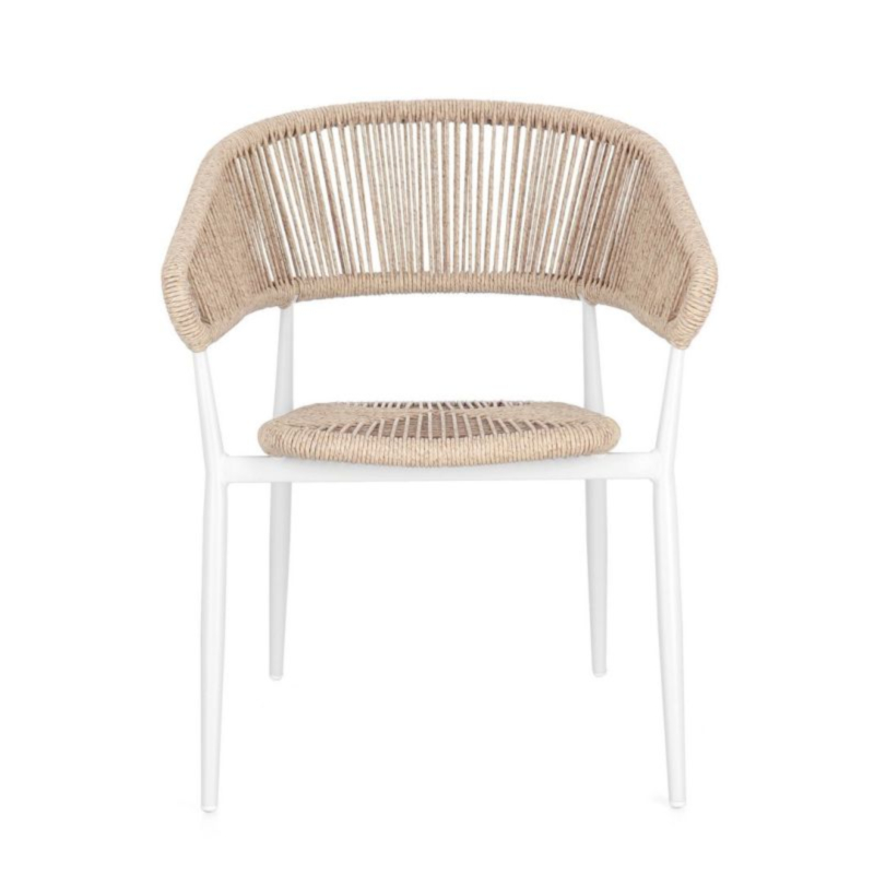 SEDIA C-BR ALGAIDA BIANCO/BEIGE