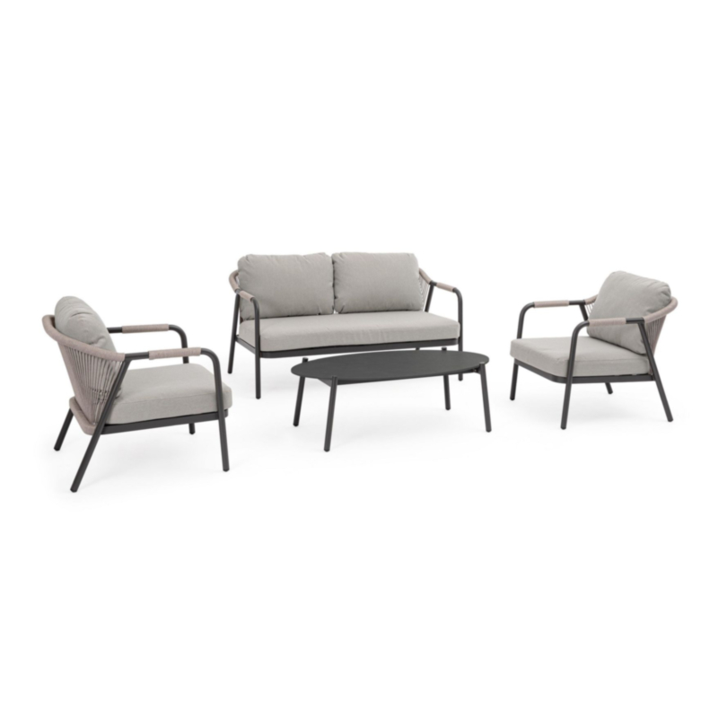 SET4 SALOTTO C-C MIRAVET ANTRACITE/KHAKI