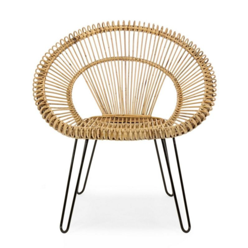 POLTRONA IN FIBRE NATURALI - ESTEBAN