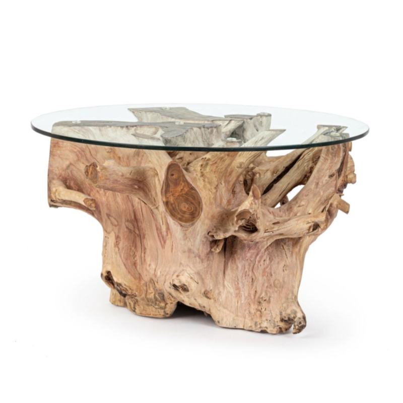 ROSALIND COFFEE TABLE W-GLASS D80