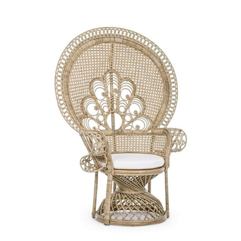 PEACOCK NATURAL ARMCHAIR W-CUSH