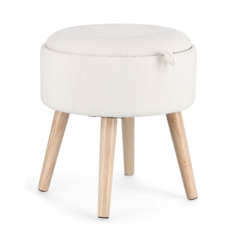TABURETE CONTENEDOR ZOYA C-BAND BLANCO