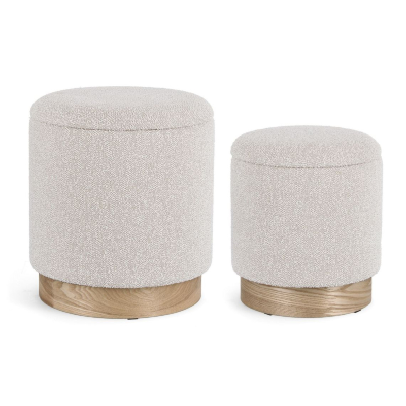 SET2 POUF CONTENEDOR ZOYA GRIS CLARO