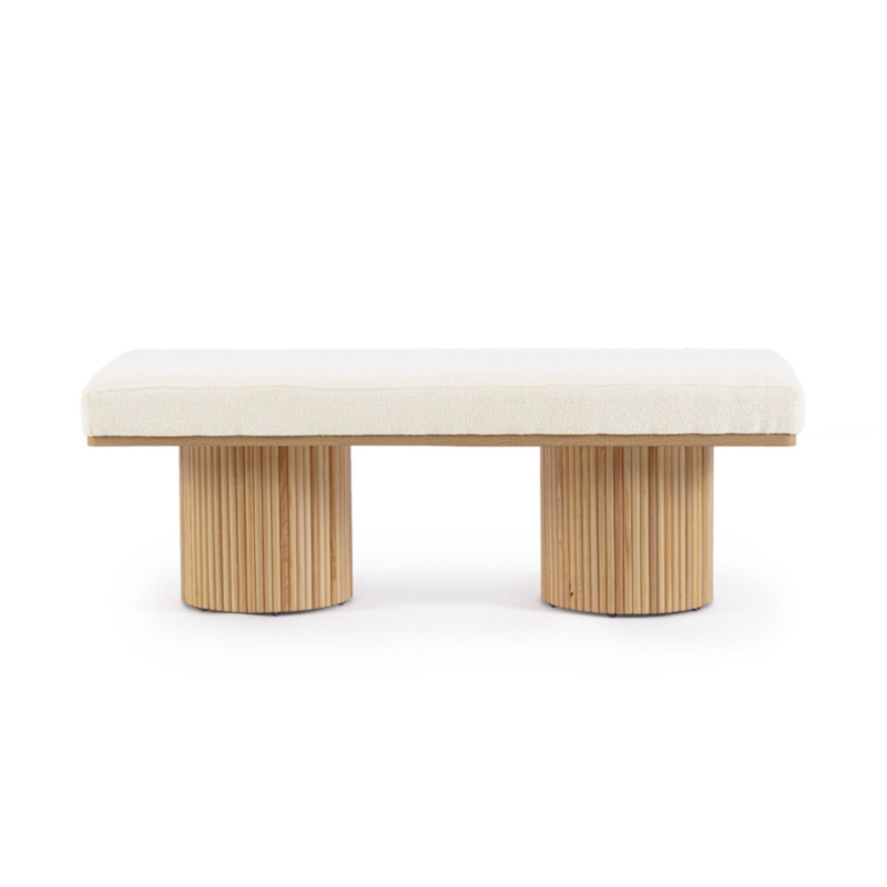 BANCO 2P FLORIANA NAT-BLANCO BOUCLE'