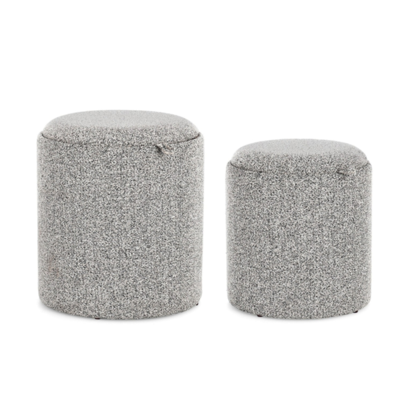 SET2 POUF C-CONT SASHA C-VASS GRIGIO CH