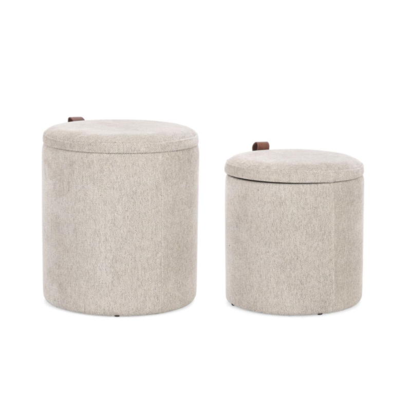 SET2 POUF CONT KATIA GRIS CLARO