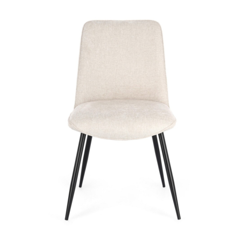 SEDIA IN TESSUTO BEIGE - CORA