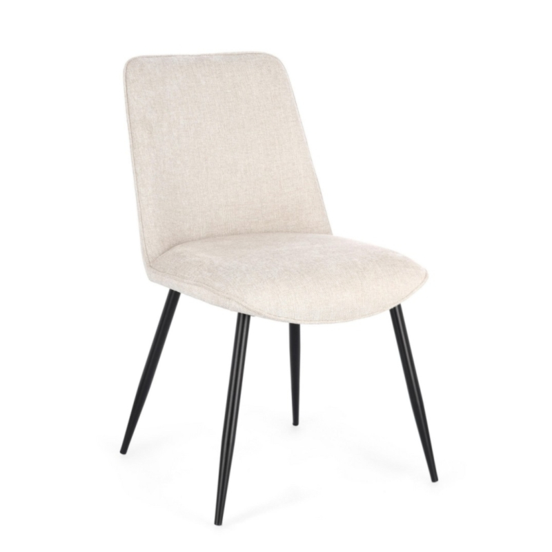 SEDIA IN TESSUTO BEIGE - CORA